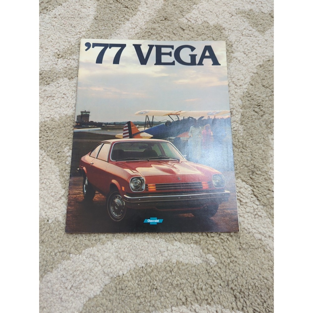 Vintage 1977 Vega Coupe Chevrolet 140-Cubic-Inch 4-Cylinder Engine Car Catalog
